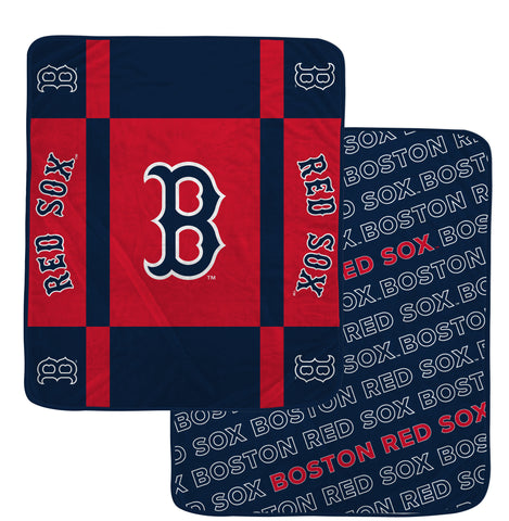 Boston Red Sox 60" x 70" Reverse Block Ultra Lux Throw Blanket