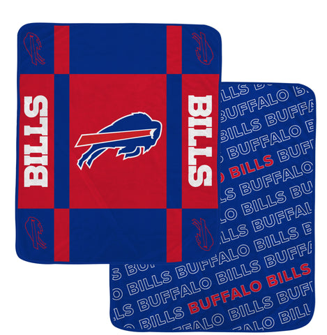 Buffalo Bills 60" x 70" Reverse Block Ultra Lux Throw Blanket