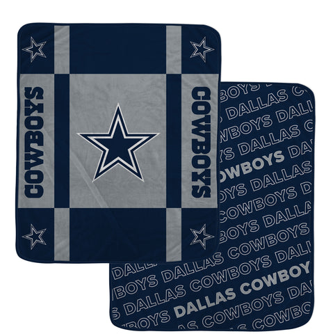 Dallas Cowboys 60" x 70" Reverse Block Ultra Lux Throw Blanket