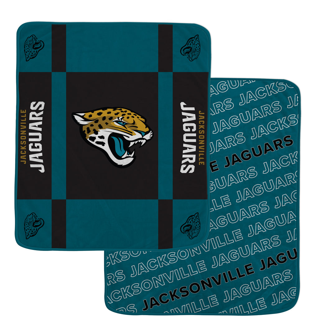 Jacksonville Jaguars 60" x 70" Reverse Block Ultra Lux Throw Blanket