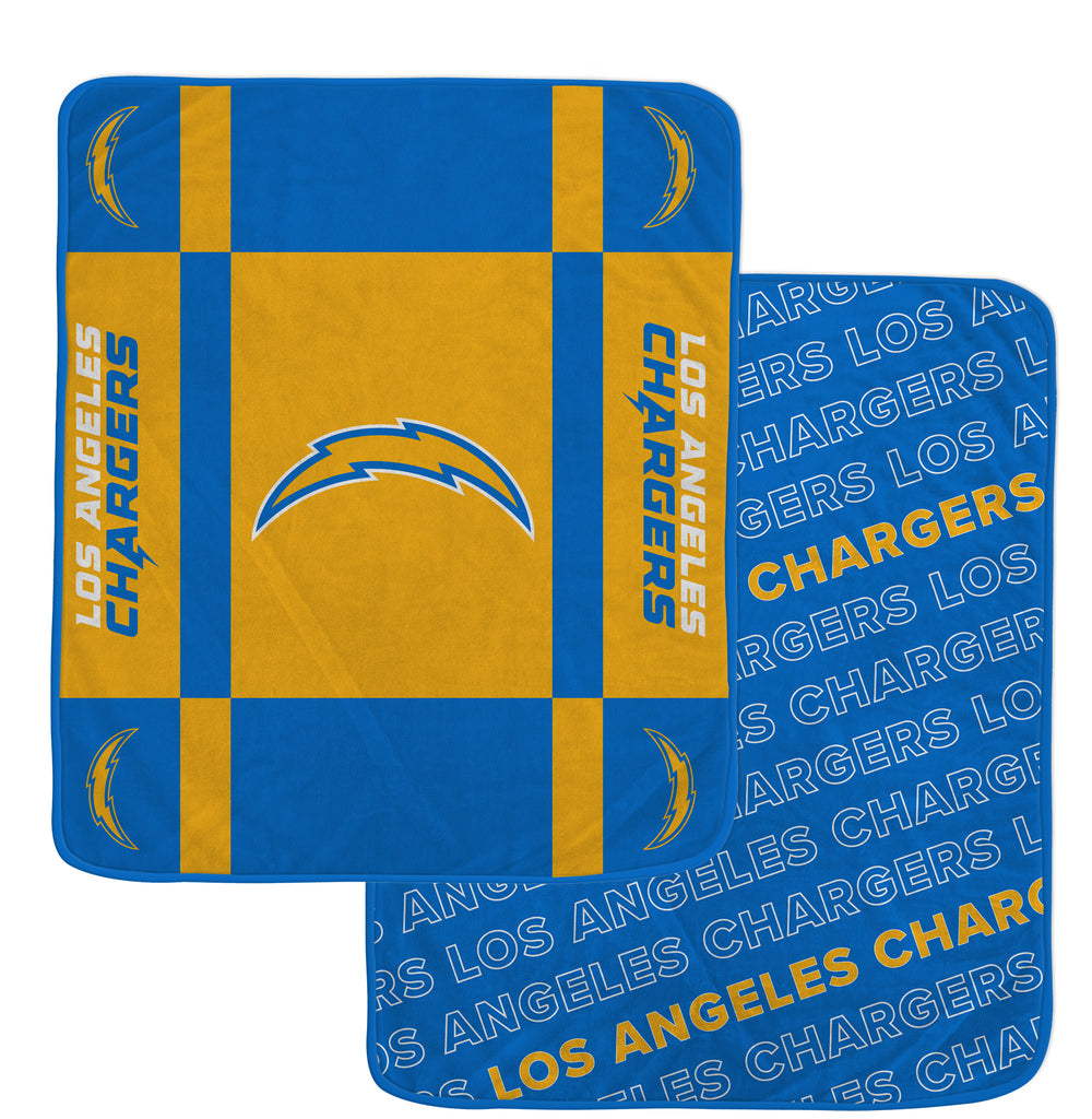 Los Angeles Chargers 60" x 70" Reverse Block Ultra Lux Throw Blanket