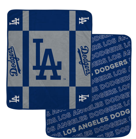 Los Angeles Dodgers 60" x 70" Reverse Block Ultra Lux Throw Blanket