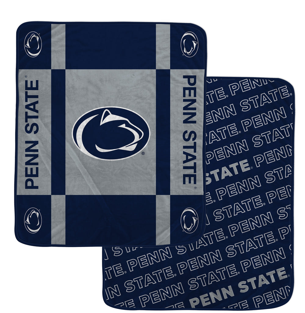 Penn State Nittany Lions 60" x 70" Reverse Block Ultra Lux Throw Blanket
