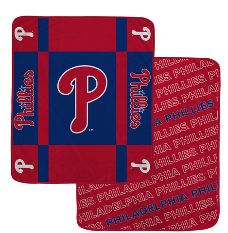 Philadelphia Phillies 60" x 70" Reverse Block Ultra Lux Throw Blanket