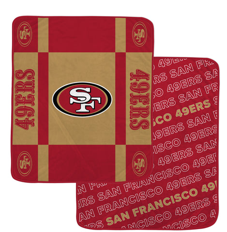 San Francisco 49ers 60" x 70" Reverse Block Ultra Lux Throw Blanket