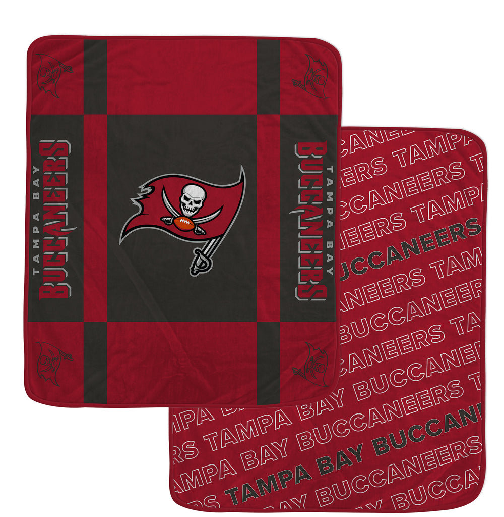 Tampa Bay Buccaneers 60" x 70" Reverse Block Ultra Lux Throw Blanket