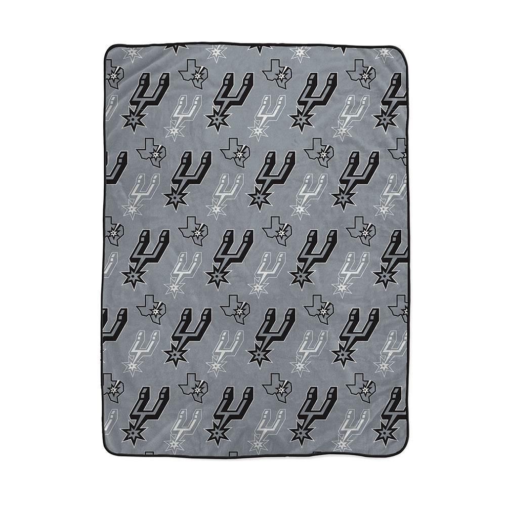 San Antonio Spurs 66" x 95" Logo Roll Oversized Ultra Soft Throw Blanket