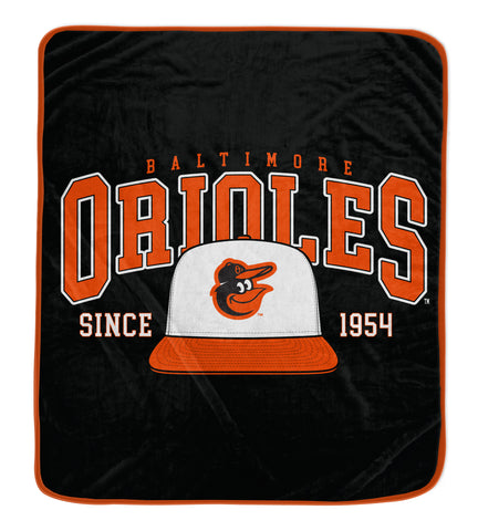 Baltimore Orioles 50" x 60" Vintage Arch Block Blanket