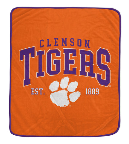 Clemson Tigers 50" x 60" Vintage Arch Block Blanket