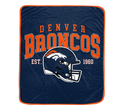 Denver Broncos 50" x 60" Vintage Arch Block Blanket