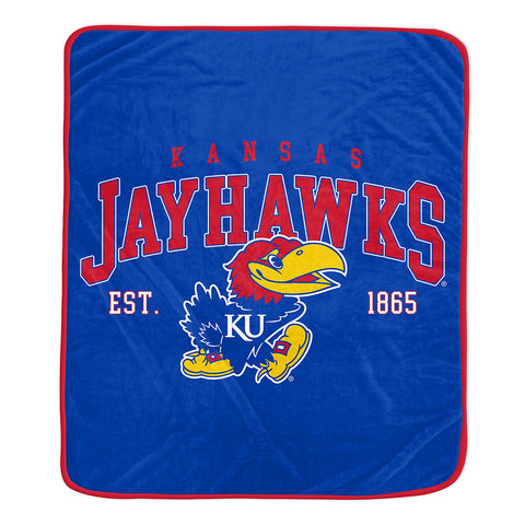 Kansas Jayhawks 50" x 60" Vintage Arch Block Blanket