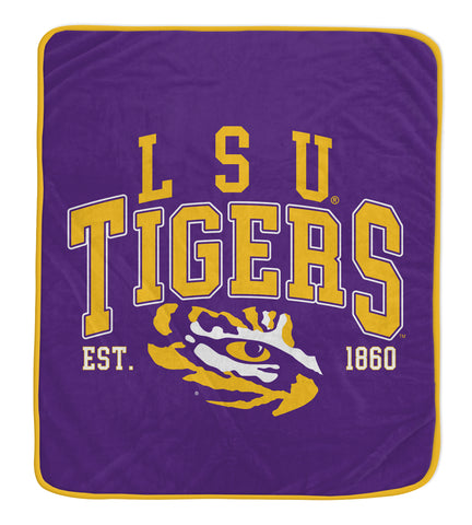 LSU Tigers 50" x 60" Vintage Arch Block Blanket