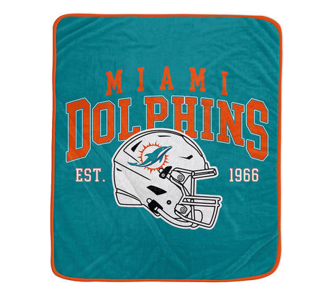 Miami Dolphins 50" x 60" Vintage Arch Block Blanket