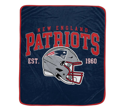 New England Patriots 50" x 60" Vintage Arch Block Blanket
