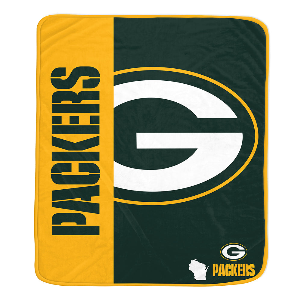 Green Bay Packers 50" x 60" End Zone Roll Throw Blanket