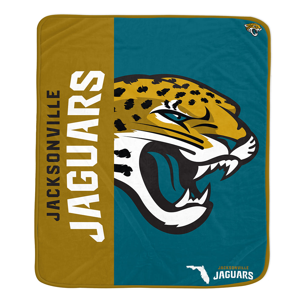 Jacksonville Jaguars 50" x 60" End Zone Roll Throw Blanket