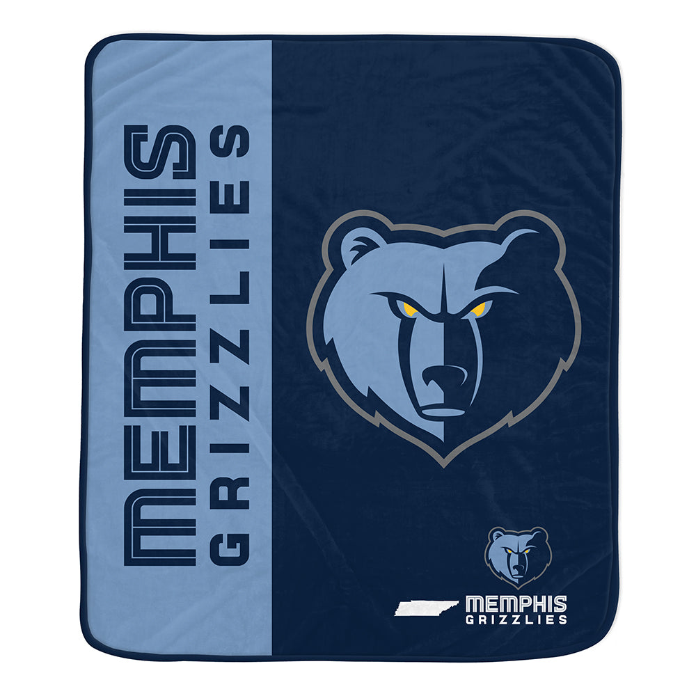 Memphis Grizzlies 50" x 60" End Zone Roll Throw Blanket