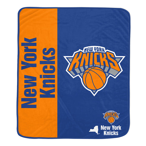 New York Knicks 50" x 60" End Zone Roll Throw Blanket