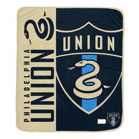 Philadelphia Union 50" x 60" End Zone Roll Throw Blanket