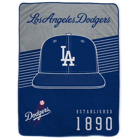 Los Angeles Dodgers 60" x 80" Helmet/Hat Stripe Ultra Soft Plush Throw Blanket