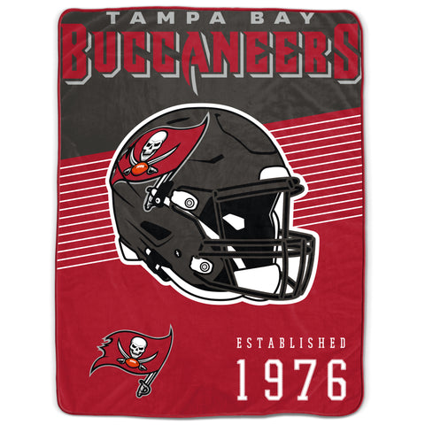 Tampa Bay Buccaneers 60" x 80" Helmet/Hat Stripe Ultra Soft Plush Throw Blanket
