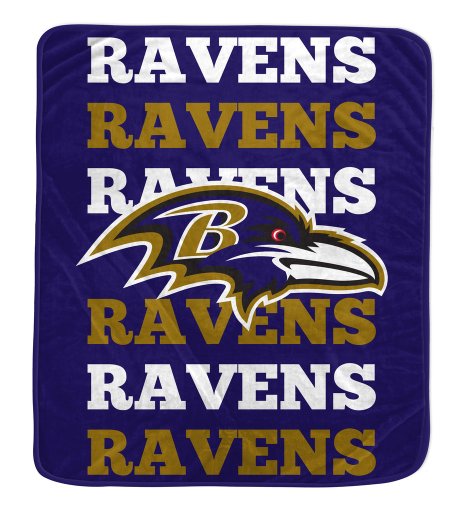 Baltimore Ravens 60" x 70" Repeat Refresh Premium Plush Throw Blanket