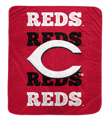 Cincinnati Reds 50" x 70" Repeat Refresh Premium Plush Throw Blanket