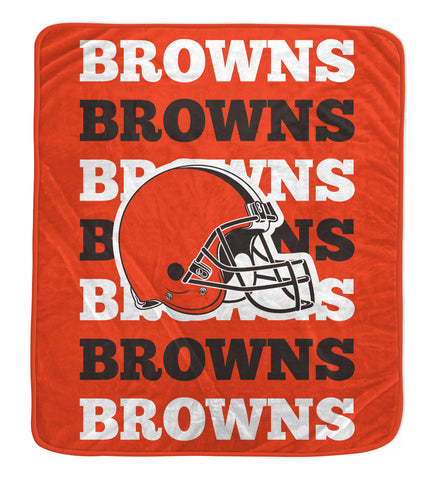 Cleveland Browns 60" x 70" Repeat Refresh Premium Plush Throw Blanket