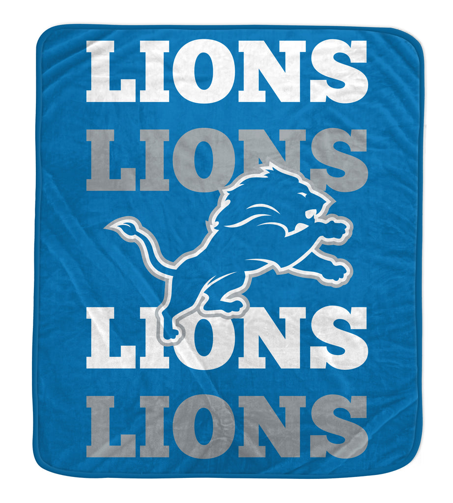 Detroit Lions 60" x 70" Repeat Refresh Premium Plush Throw Blanket
