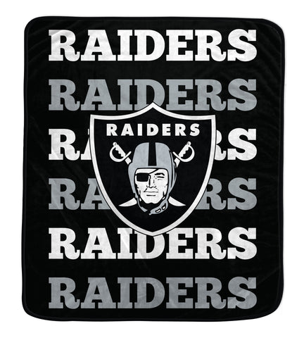 Oakland Raiders 60" x 70" Repeat Refresh Premium Plush Throw Blanket