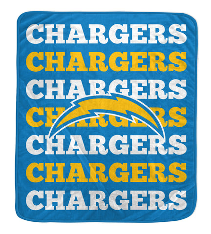 San Diego Chargers 60" x 70" Repeat Refresh Premium Plush Throw Blanket
