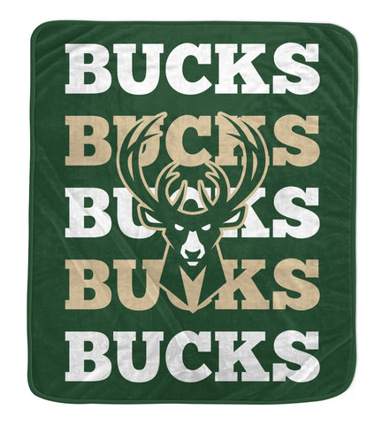 Milwaukee Bucks 60" x 70" Repeat Refresh Premium Plush Throw Blanket