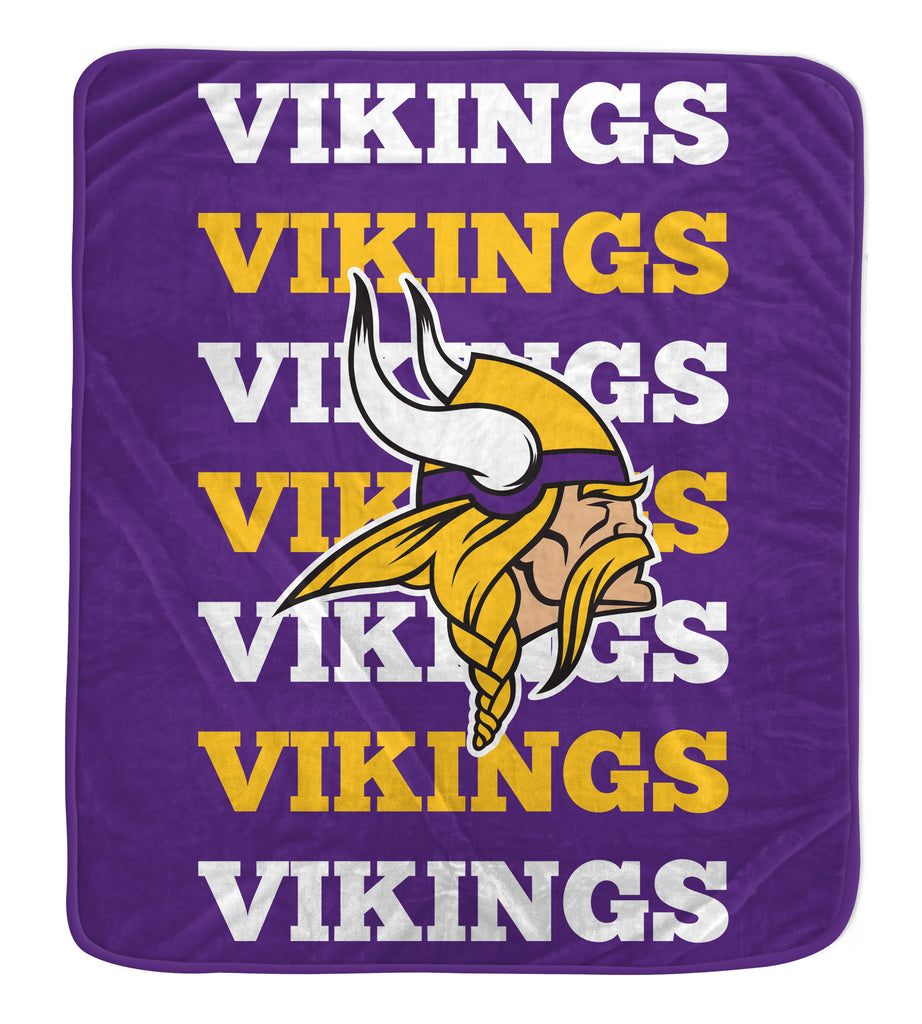 Minnesota Vikings 60" x 70" Repeat Refresh Premium Plush Throw Blanket
