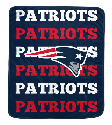 New England Patriots 60" x 70" Repeat Refresh Premium Plush Throw Blanket