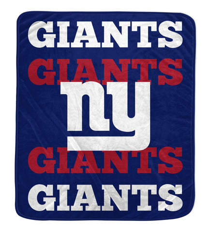 New York Giants 60" x 70" Repeat Refresh Premium Plush Throw Blanket