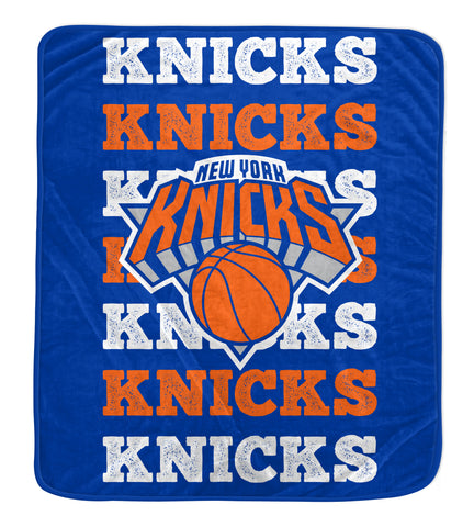 New York Knicks 60" x 70" Repeat Refresh Premium Plush Throw Blanket