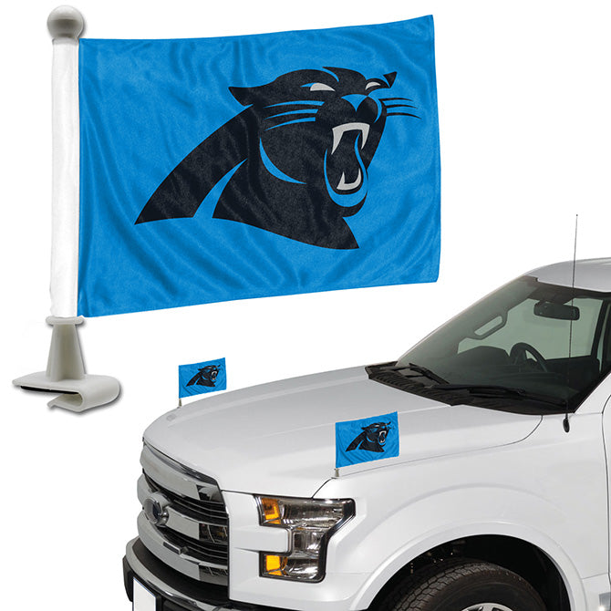 Carolina Panthers Ambassador Auto Flag Pair