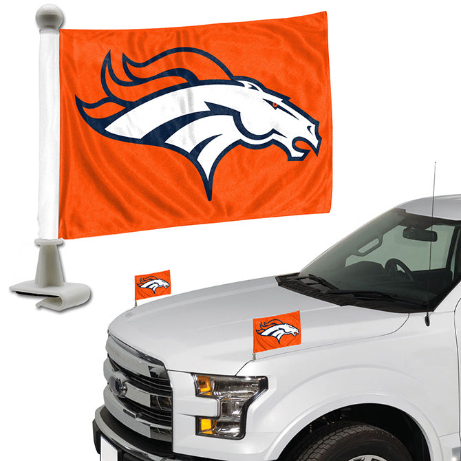 Denver Broncos Ambassador Auto Flag Pair