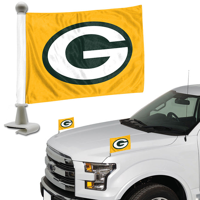 Green Bay Packers Ambassador Auto Flag Pair