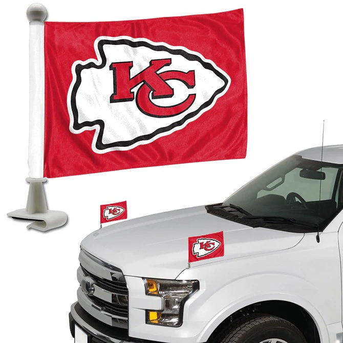 Kansas City Chiefs Ambassador Auto Flag Pair
