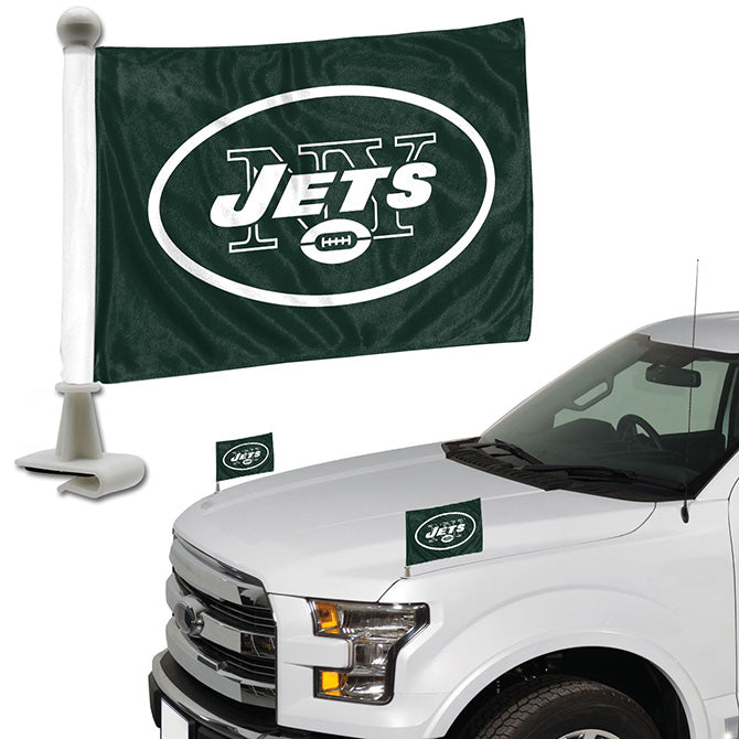 New York Jets Ambassador Auto Flag Pair