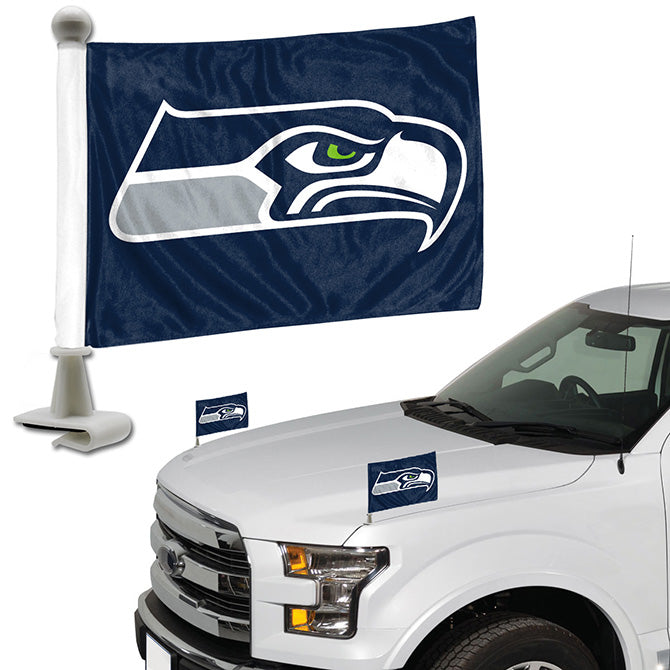 Seattle Seahawks Ambassador Auto Flag Pair