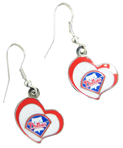 Philadelphia Phillies Heart Glitter J-Hook