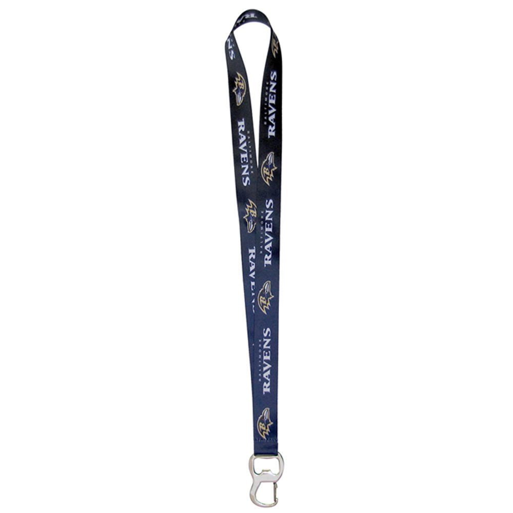 Baltimore Ravens Ombre Lanyard with Bottle Opener & Key Clip