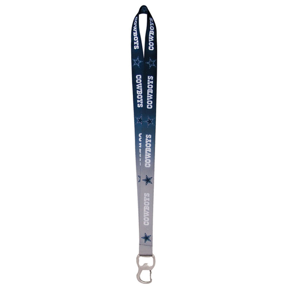 Dallas Cowboys Ombre Lanyard with Bottle Opener & Key Clip