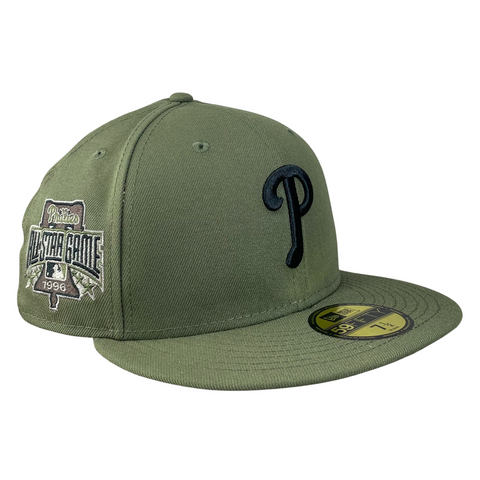 Philadelphia Phillies Olive with Camo UV 1996 All Star Game Sidepatch 5950 Fitted Hat