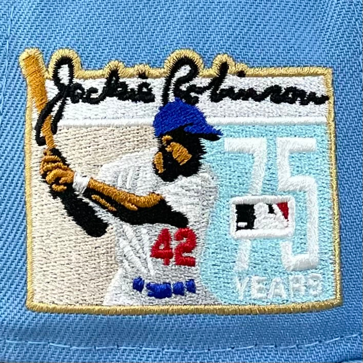 Brooklyn Dodgers Sky Royal Jackie Robinson 75 Years New Era 59FIFTY Fi -  Clark Street Sports