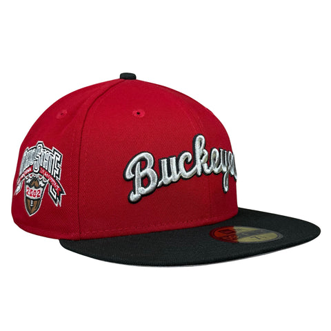 59FIFTY Ohio State Buckeyes Scarlet/Black/Gray 2002 National Champions Patch