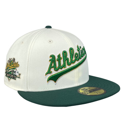 59FIFTY Oakland Athletics Chrome/Dark Green/Green 1989 World Series Battle of the Bay Patch