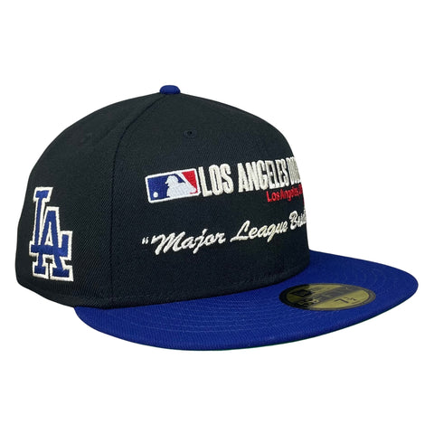 59FIFTY Los Angeles Dodgers Black/Dark Royal/Green Primary Logo Patch